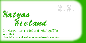 matyas wieland business card